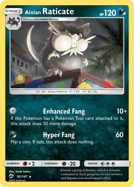 Alolan Raticate (82/147) [Sun & Moon: Burning Shadows] - for just $0.10! 