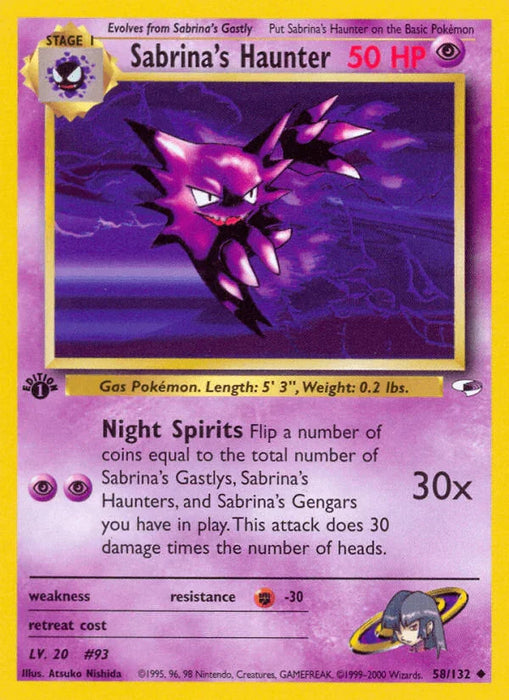 Sabrina's Haunter (58/132) [Gym Heroes 1st Edition] - for just $2.70! 