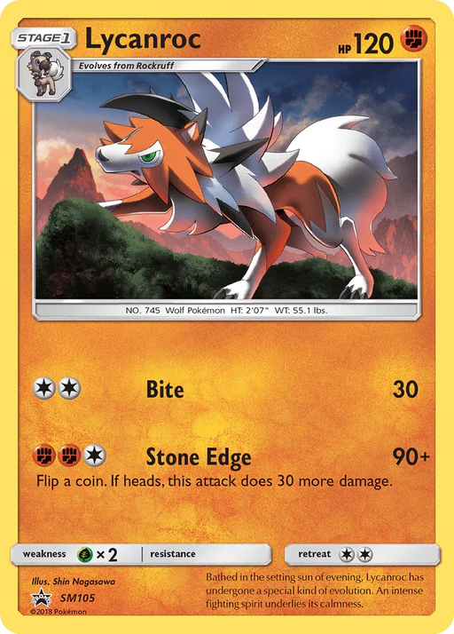 Lycanroc (SM105) [Sun & Moon: Black Star Promos] - for just $0.60! 