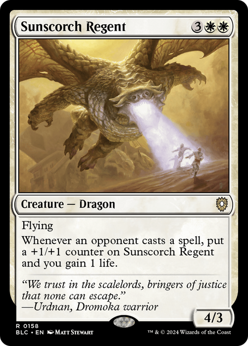 Sunscorch Regent (BLC-158) - Bloomburrow Commander - for just $0.11! 