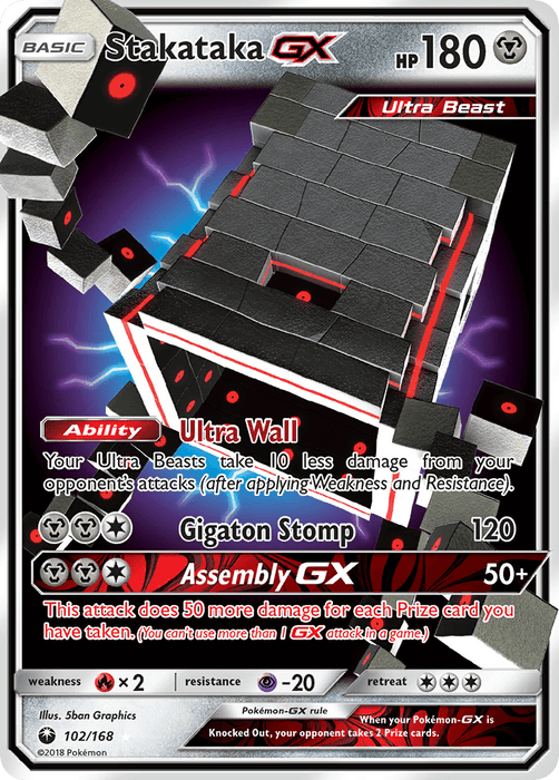 Stakataka GX (102/168) [Sun & Moon: Celestial Storm] - for just $5.20! 
