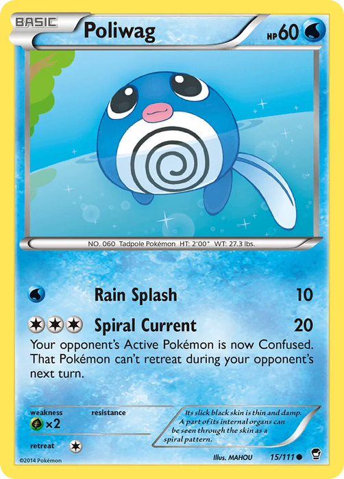 Poliwag (15/111) [XY: Furious Fists] - for just $0.10! 