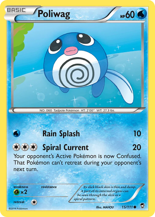 Poliwag (15/111) [XY: Furious Fists] - for just $0.10! 