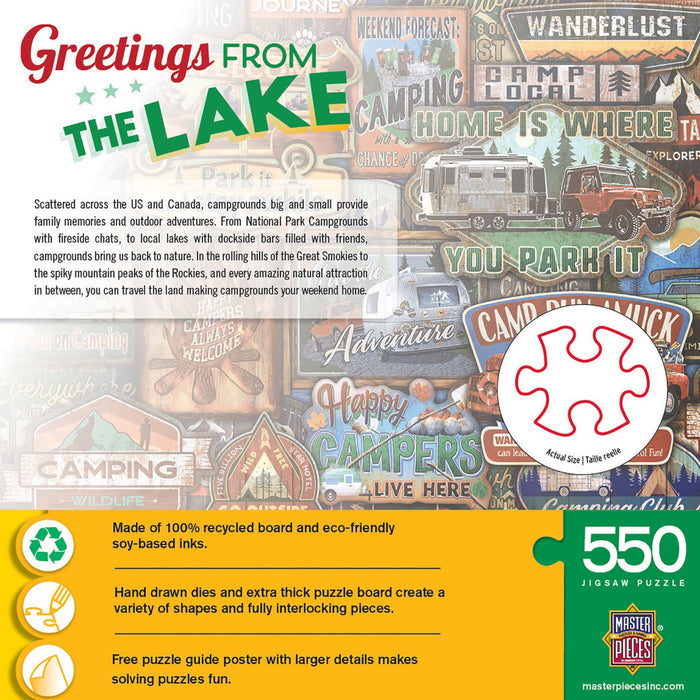 Greetings From The Lake - 550 Piece Jigsaw Puzzle - Just $14.99! Shop now at Retro Gaming of Denver