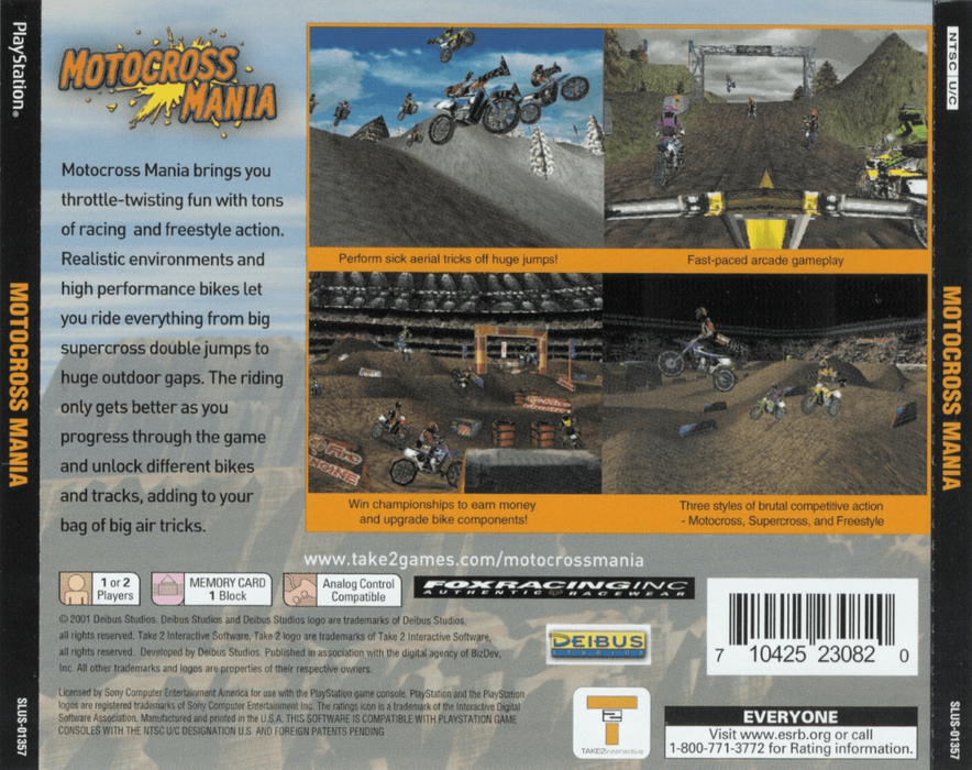 Motocross Mania – PlayStation 1 (PS1) - for just $3.99! 