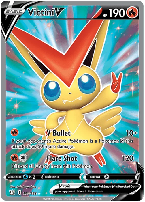 Victini V (144/163) [Sword & Shield: Battle Styles] - for just $4.75! 