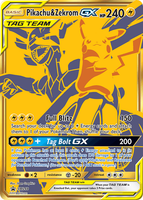 Pikachu & Zekrom GX (SM248) [Sun & Moon: Black Star Promos] - for just $16! 