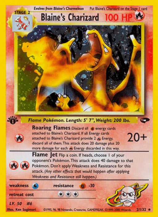 Blaine's Charizard (2/132) [Gym Challenge 1st Edition] - for just $280! 