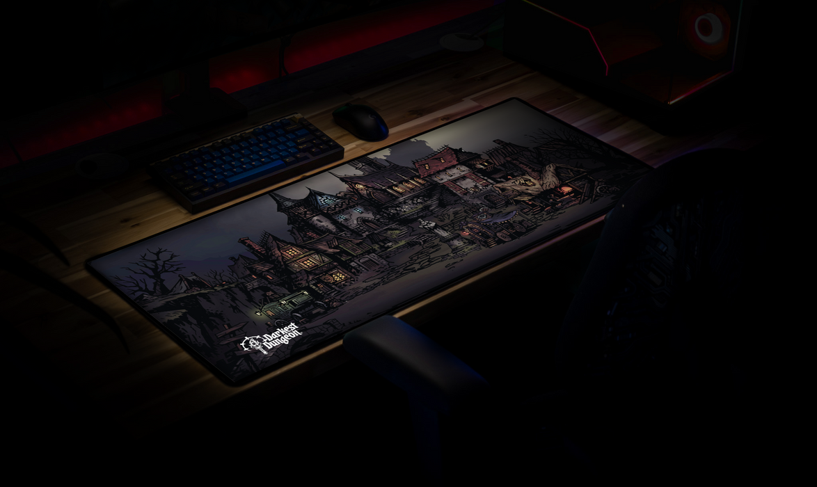"The Hamlet" Darkest Dungeon Gaming Desk Mat - for just $49.95! 