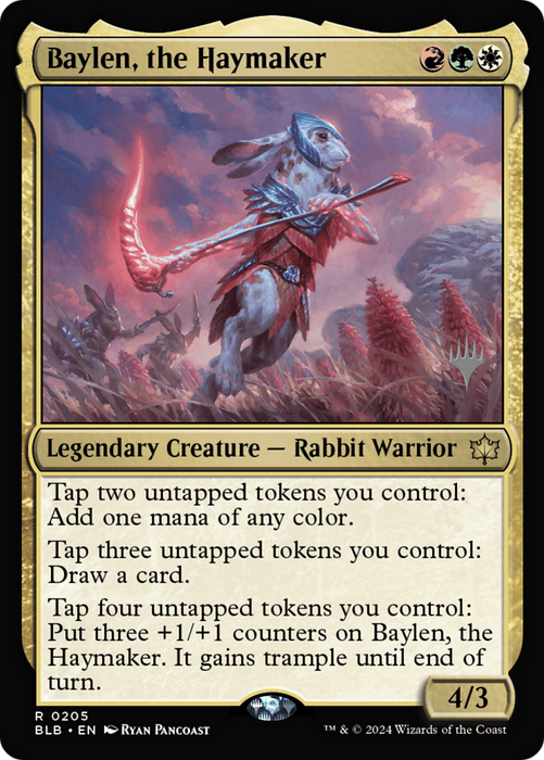 Baylen, the Haymaker (PPBLB-205) - Bloomburrow Promos - for just $0.55! 