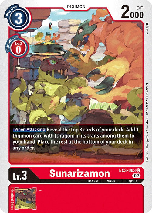 Sunarizamon [EX3-003] [Draconic Roar] - Just $0.09! Shop now at Retro Gaming of Denver