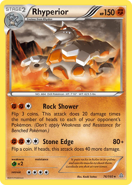 Rhyperior (76/160) [XY: Primal Clash] - for just $0.20! 