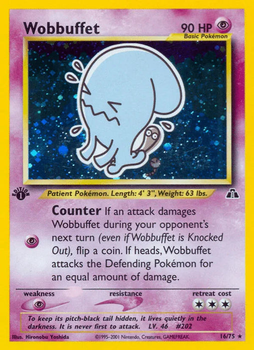 Wobbuffet (16/75) [Neo Discovery 1st Edition] - for just $35.80! 