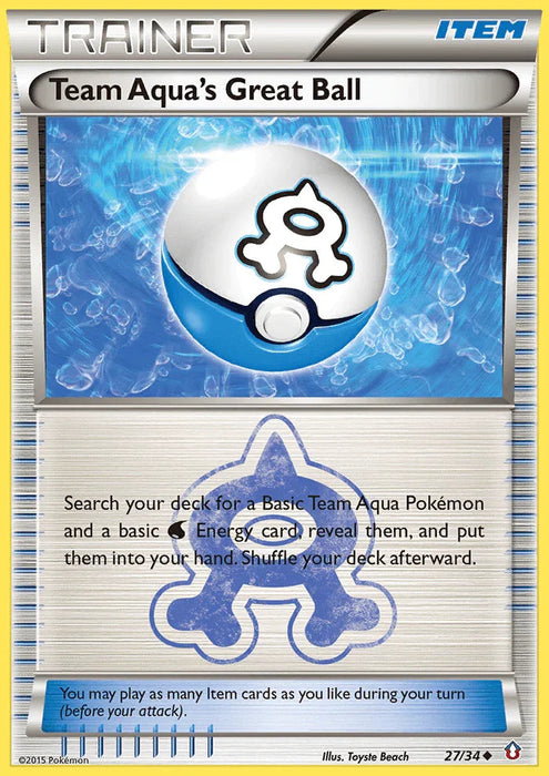 Team Aqua's Great Ball (27/34) [XY: Double Crisis] - for just $0.50! 