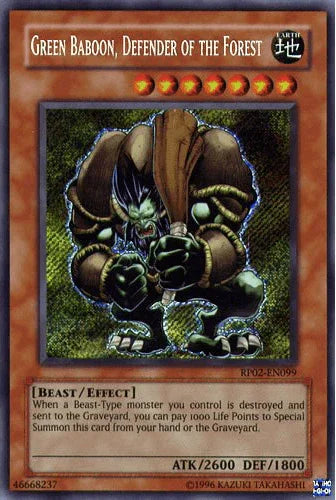 Green Baboon, Defender of the Forest [RP02-EN099] Secret Rare - for just $0.35! 