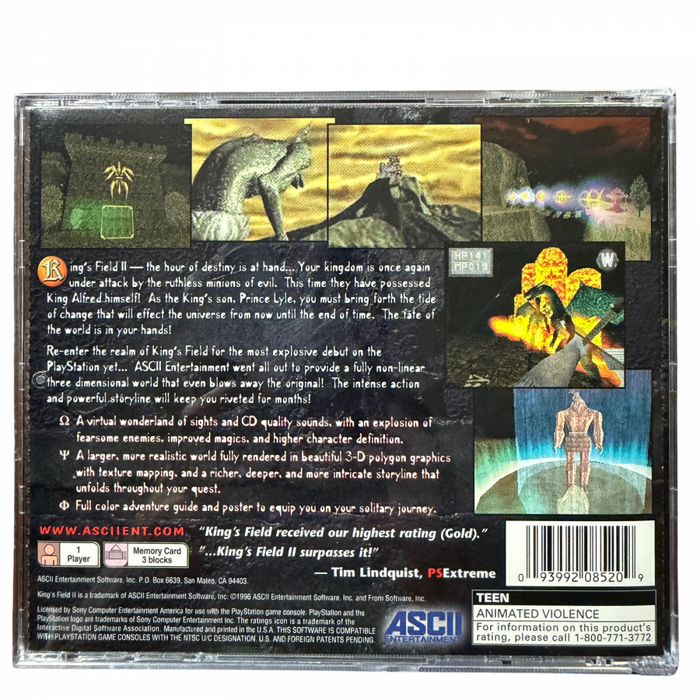 King's Field 2 [COMPLETE IN BOX] – PlayStation 1 (PS1) - for just $162.99! 