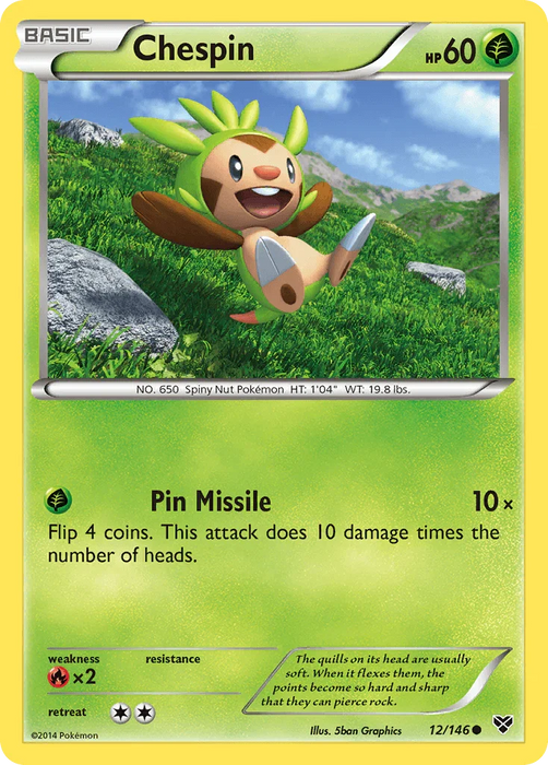 Chespin (12/146) [XY: Base Set] - for just $0.15! 