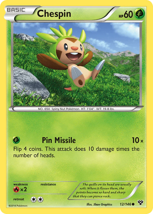 Chespin (12/146) [XY: Base Set] - for just $0.20! 