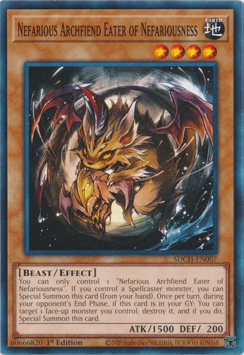 Nefarious Archfiend Eater of Nefariousness [SDCH-EN007] Common - for just $0.10! 