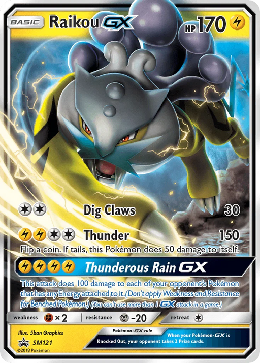 Raikou GX (SM121) [Sun & Moon: Black Star Promos] - for just $3.70! 