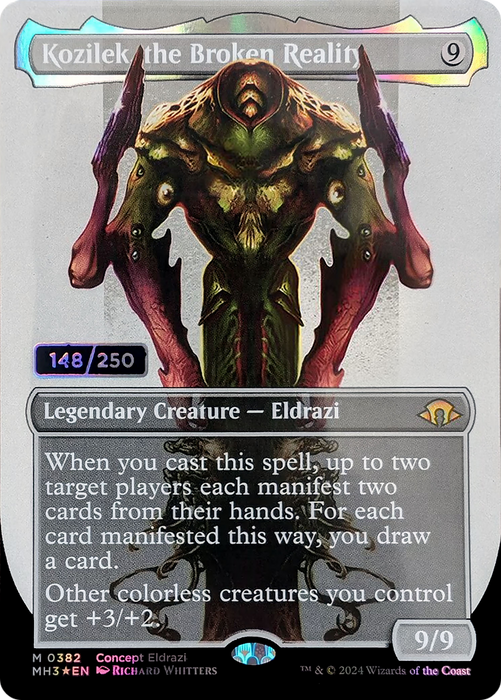 Kozilek, the Broken Reality (Borderless) (Serial Numbered) (MH3-382) - Modern Horizons 3 (Borderless) Foil - for just $16.79! 