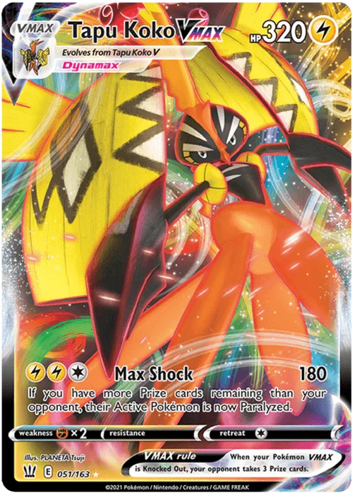 Tapu Koko VMAX (051/163) [Sword & Shield: Battle Styles] - for just $0.60! 