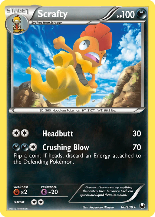 Scrafty (68/108) [Black & White: Dark Explorers] - for just $0.25! 