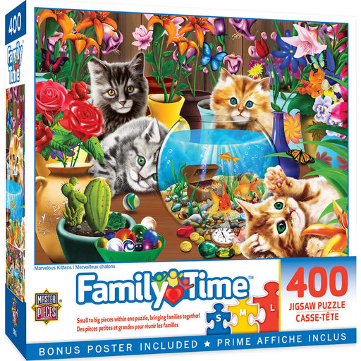 Family Time - Marvelous Kittens 400 Piece Jigsaw Puzzle - Just $14.99! Shop now at Retro Gaming of Denver