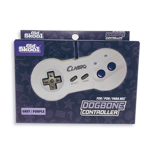 Old Skool Dogbone Controller Grey/Purple (Nintendo NES) - Just $0.01! Shop now at Retro Gaming of Denver