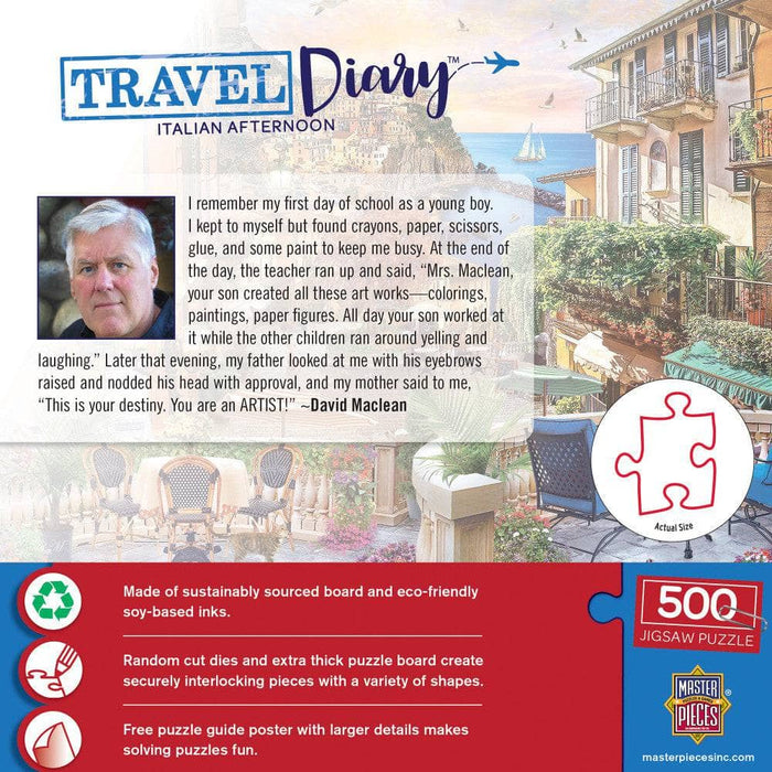 Travel Diary - Italian Afternoon 500 Piece Jigsaw Puzzle - for just $14.99! 