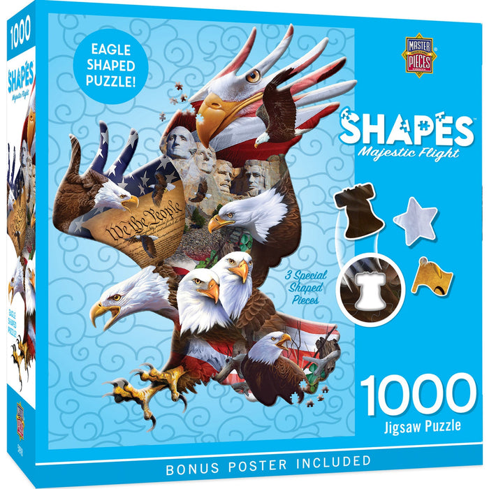 Contours - Majestic Flight 1000 Piece Shaped Jigsaw Puzzle - Just $16.99! Shop now at Retro Gaming of Denver