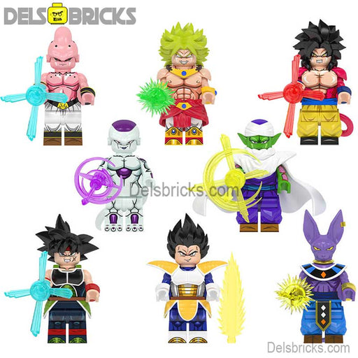 Dragon Ball Z Super Saiyan Custom Anime Toys Set of 8 Lego-Compatible Minifigures - Premium Minifigures - Just $31.99! Shop now at Retro Gaming of Denver