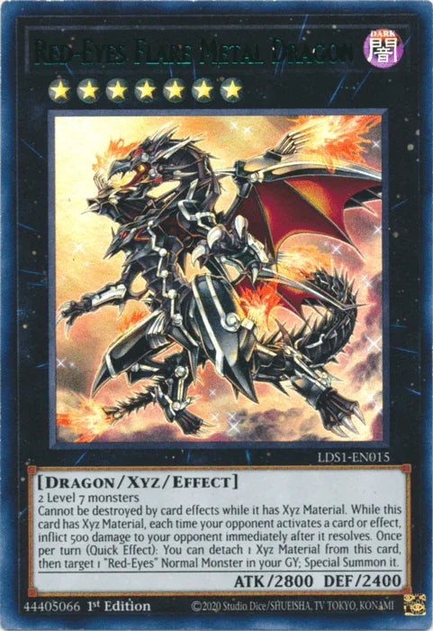 Red-Eyes Flare Metal Dragon (Green) [LDS1-EN015] Ultra Rare - for just $0.30! 