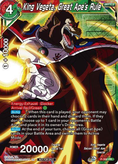 King Vegeta, Great Ape's Rule (Winner Stamped) (P-352) [Tournament Promotion Cards] - for just $5.60! 