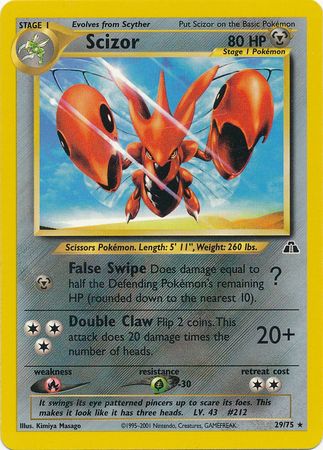 Scizor (29/75) [Neo Discovery Unlimited] - Just $1.70! Shop now at Retro Gaming of Denver