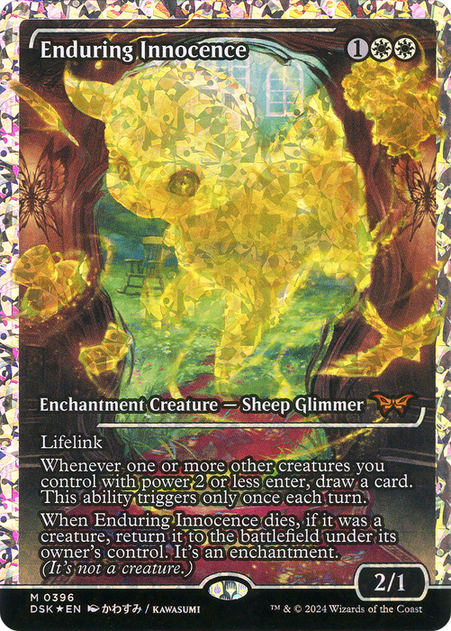 Enduring Innocence (DSK-396) - Duskmourn: House of Horror: (Showcase) Foil - for just $27.13! 