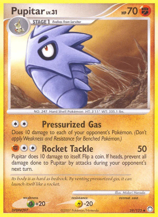 Pupitar (59/123) [Diamond & Pearl: Mysterious Treasures] - for just $0.20! 