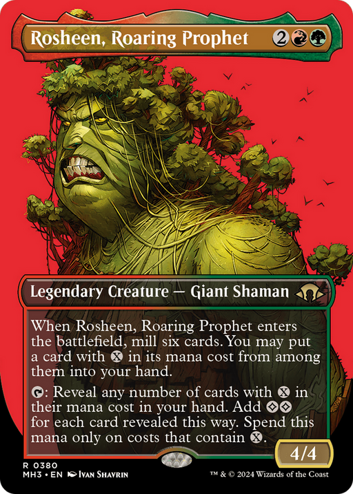 Rosheen, Roaring Prophet (Borderless) (MH3-380) - Modern Horizons 3 (Borderless) - for just $0.09! 
