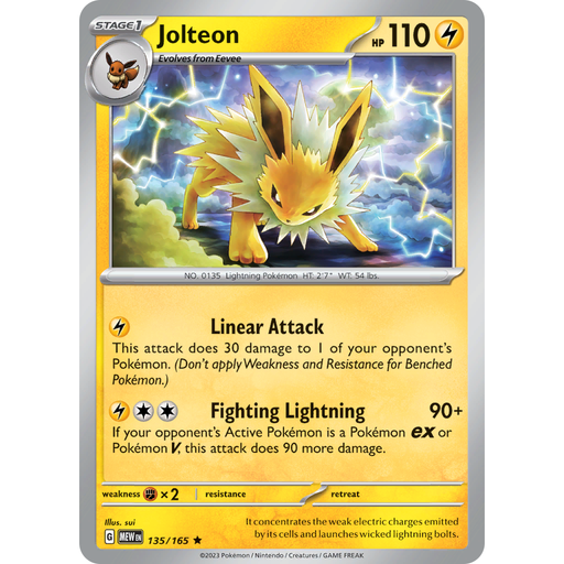 Jolteon (135/165) [Scarlet & Violet: 151] - Just $0.15! Shop now at Retro Gaming of Denver