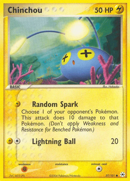 Chinchou (57/101) [EX: Hidden Legends] - for just $0.20! 
