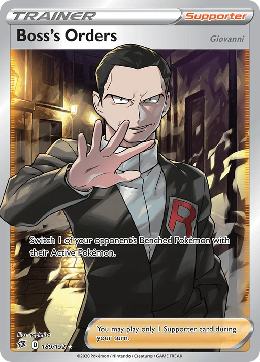 Boss's Orders (189/192) (Giovanni) [Sword & Shield: Rebel Clash] - for just $27.05! 