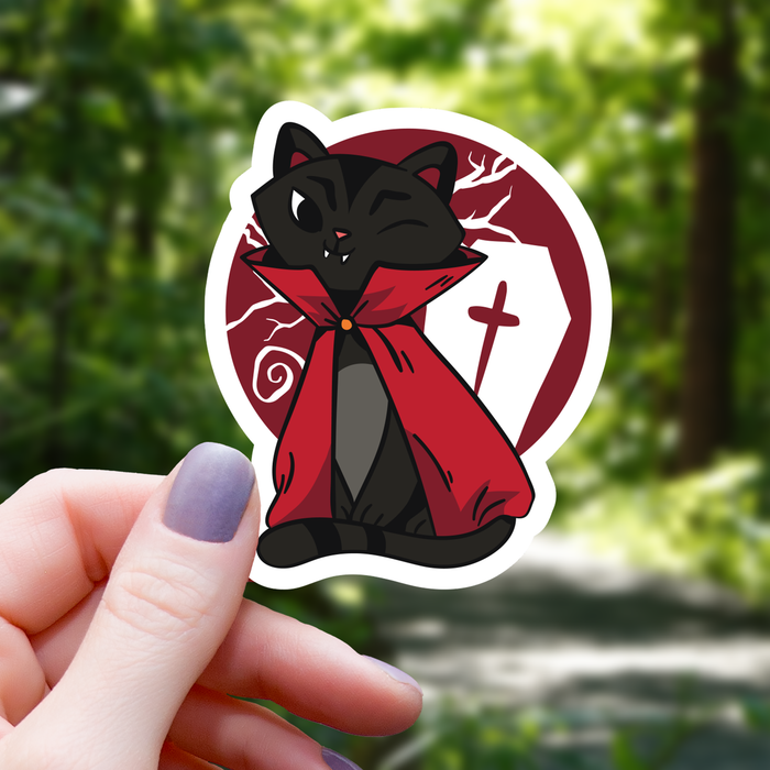 Vampire Cat Gothic Sticker - 3" - for just $3.50! 