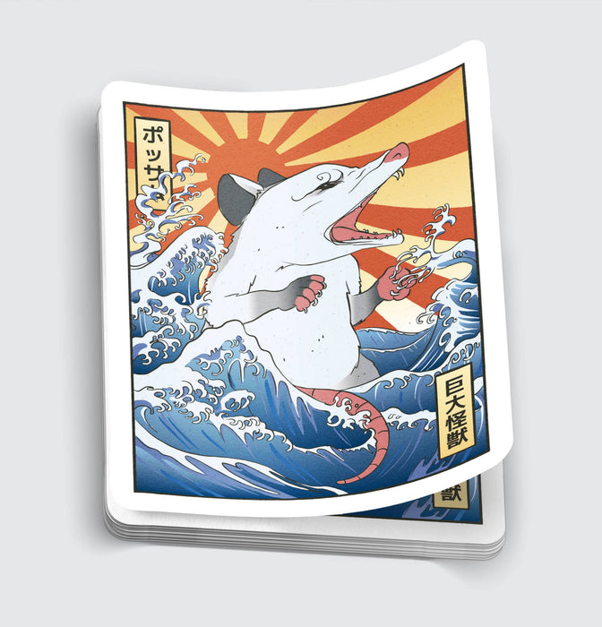 Opposum Japanese Big Wave Sticker - 3" - for just $3.50! 