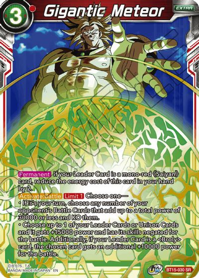 Gigantic Meteor (BT15-030) [Saiyan Showdown] - for just $0.20! 