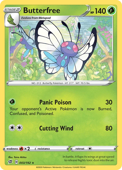 Butterfree (003/192) [Sword & Shield: Rebel Clash] - for just $0.20! 
