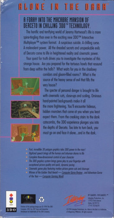 Alone in the Dark – Panasonic 3DO (3DO) - for just $14.99! 