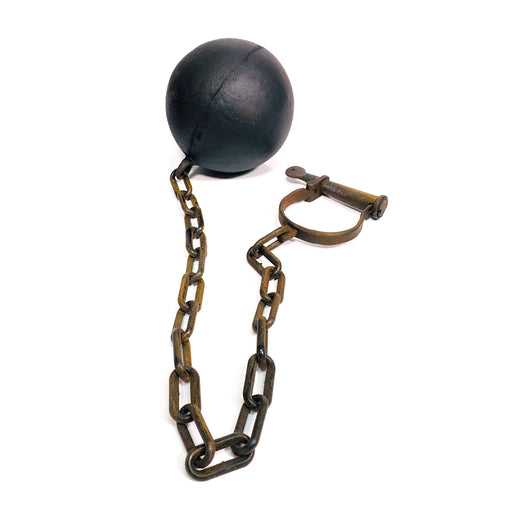 Foam Rubber Ball with Plastic Chain & Prop Leg Iron - Action Prop - for just $90! 