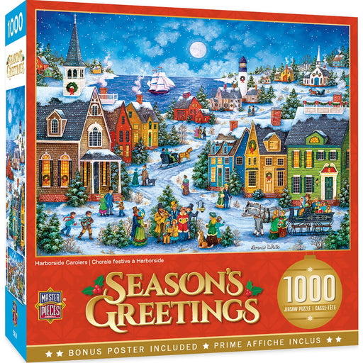 Season's Greetings - Harbor Side Carolers 1000 Piece Jigsaw Puzzle - Premium 1000 Piece - Just $16.99! Shop now at Retro Gaming of Denver