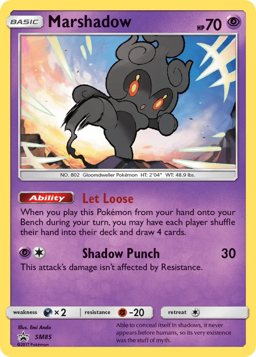 Marshadow (SM85) [Sun & Moon: Black Star Promos] - for just $1.50! 