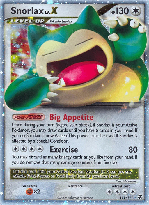 Snorlax LV.X (111/111) [Platinum: Rising Rivals] - for just $226.55! 